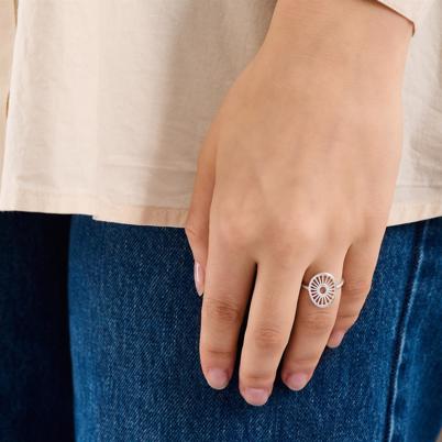 Pernille Corydon Daylight Small Ring Adjustable Silver Shop Online Hos Blossom